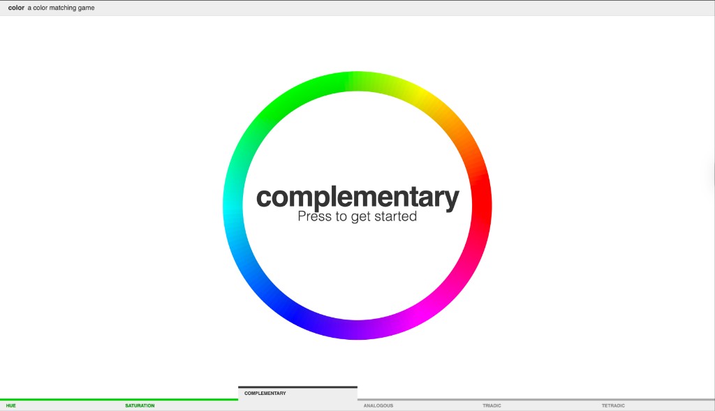 Color complementary game screenshot