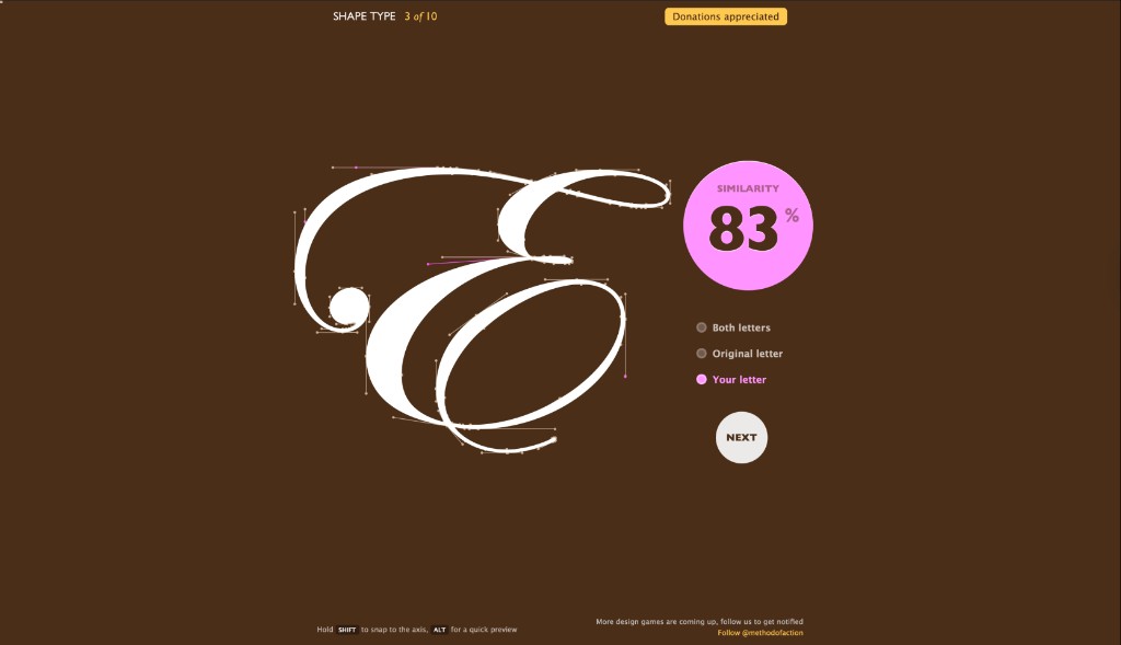 Shape Type game screenshot