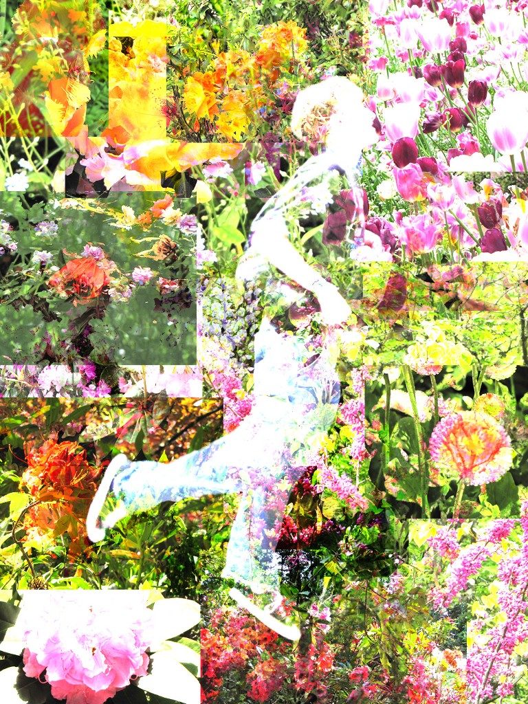 A-maze-ing Laughter statues collage with a person standing on a statue