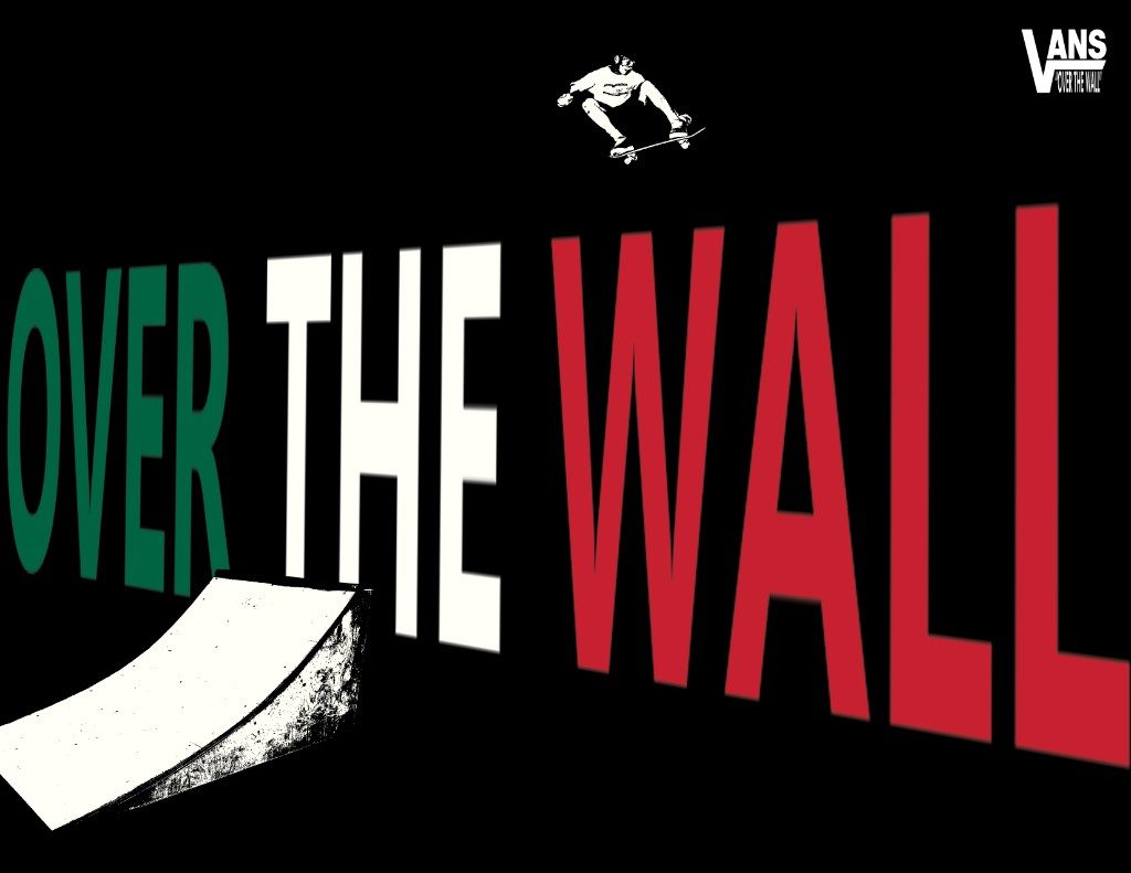 OVER THE WALL ramp poster with skateboarder