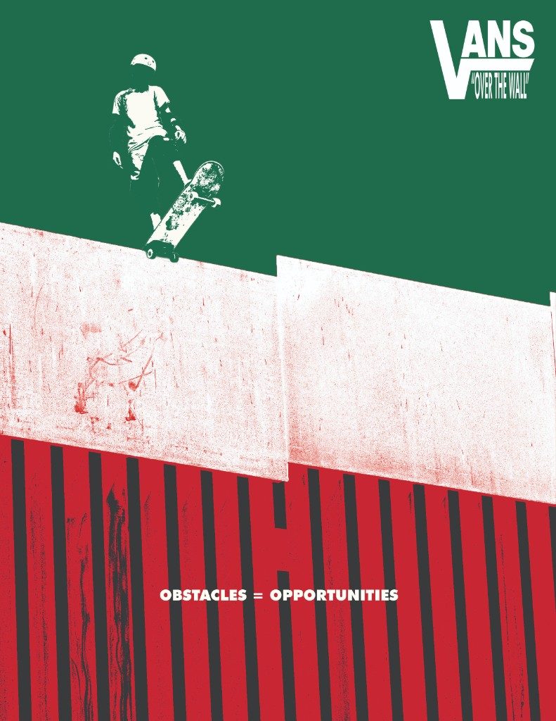 Dropping in wall poster with Obstacles equals Opportunities