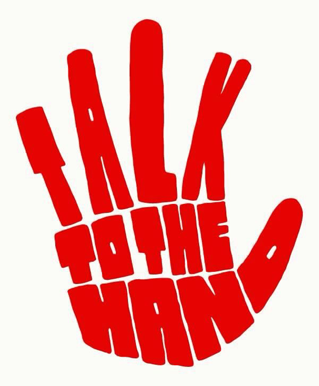 Talk to the hand graphic