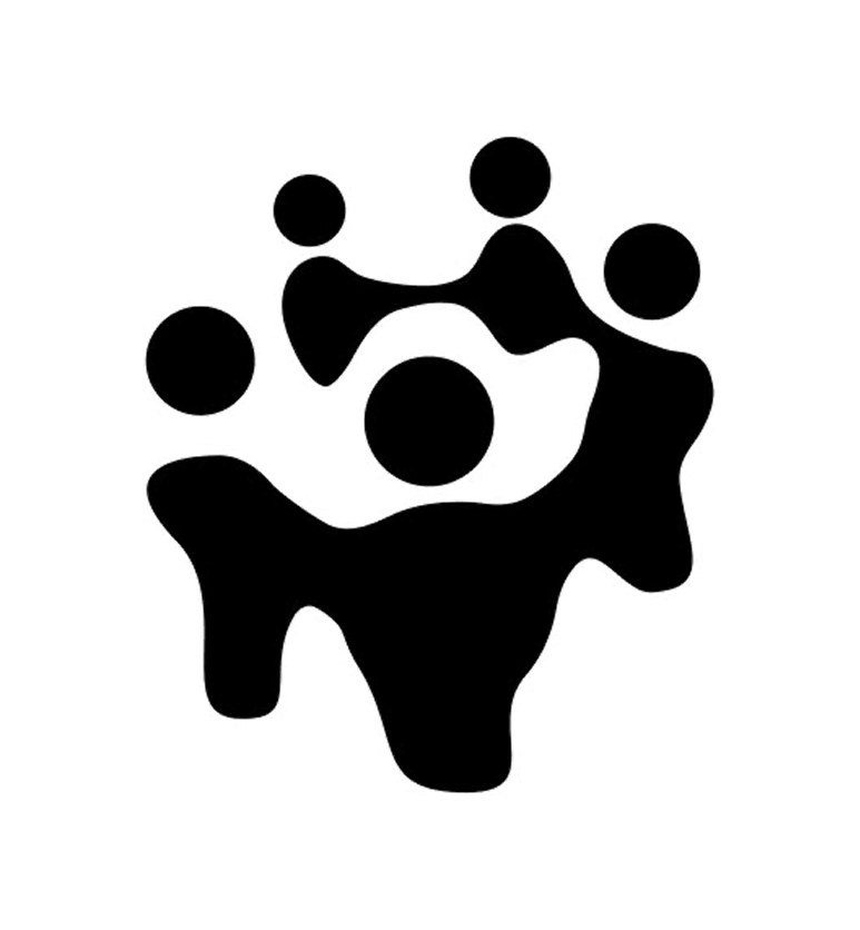 Silhouette of people joined in a circle
