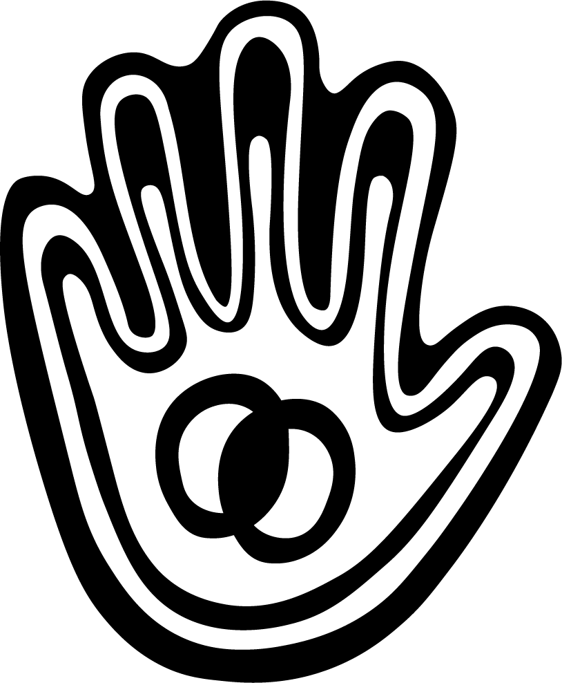 Ours To Own hand mark with interlocking rings